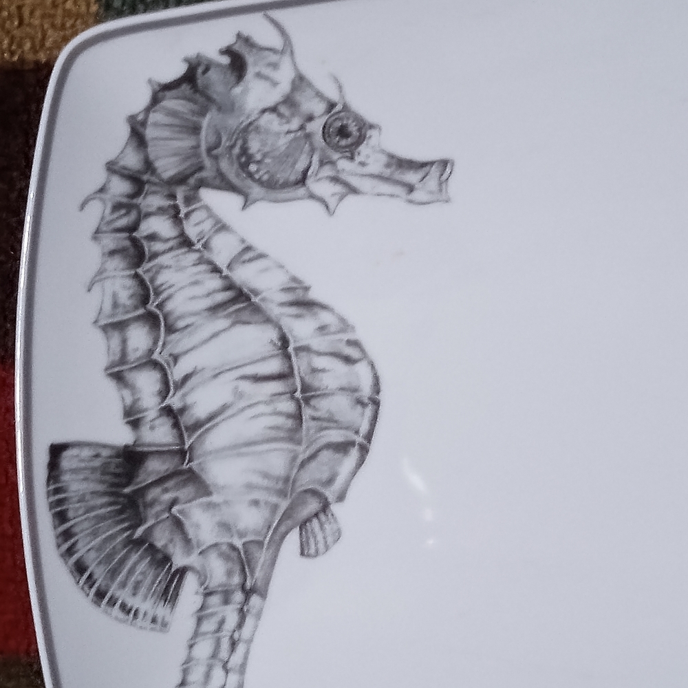 Seahorse Serving Platter 14 inches  Helen Richard Design Vagabond House. - Picture 2 of 4